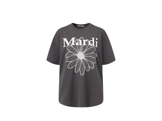 Mardi Mercredi Mardi Mercredi Flowermardi T-shirt Charcoal Ivory - view 1