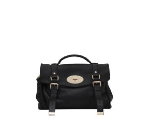 Buy Mulberry  Alexa Small Satchel Bag In Polished Buffalo Leather With Gold Hardware Black at Sasom – Authentic and Ready to Ship