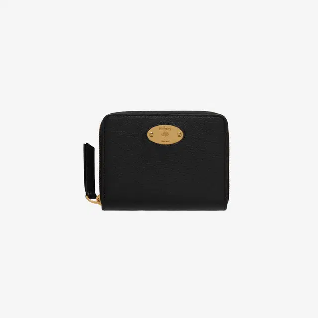 Mulberry Mulberry Classic Grain Plaque Small Zip Around Purse Black - view 2