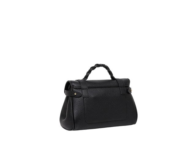 Mulberry Mulberry Mini Alexa Buckled Crossbody Bag In Calf Leather With Gold Hardware Black - view 2