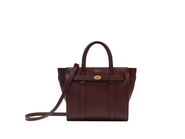 Mulberry Mulberry Mini Zipped Bayswater In Oxblood Small Classic Grain With Soft Gold Component Finish - view 1