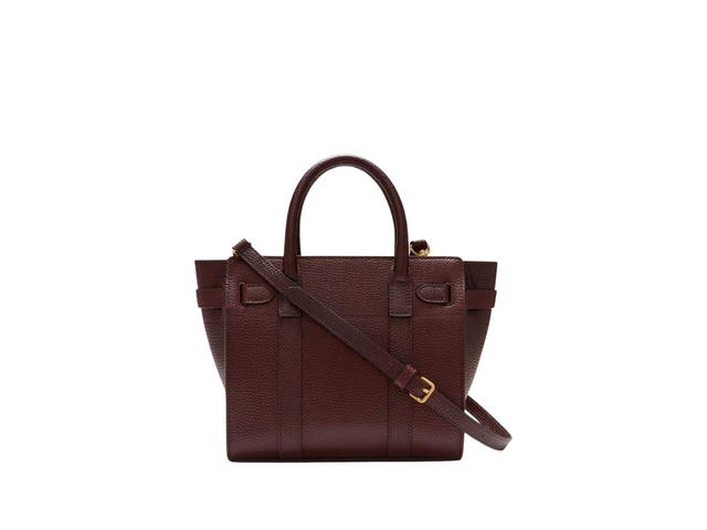 Mulberry Mulberry Mini Zipped Bayswater In Oxblood Small Classic Grain With Soft Gold Component Finish - view 2