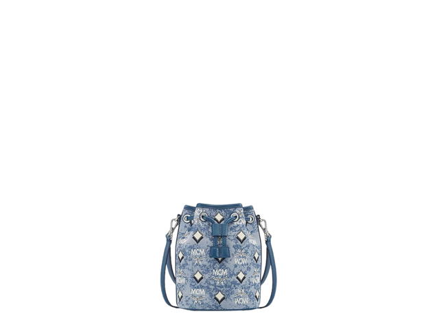 MCM MCM Mini Dessau Vintage Drawstring Bag Blue - view 1