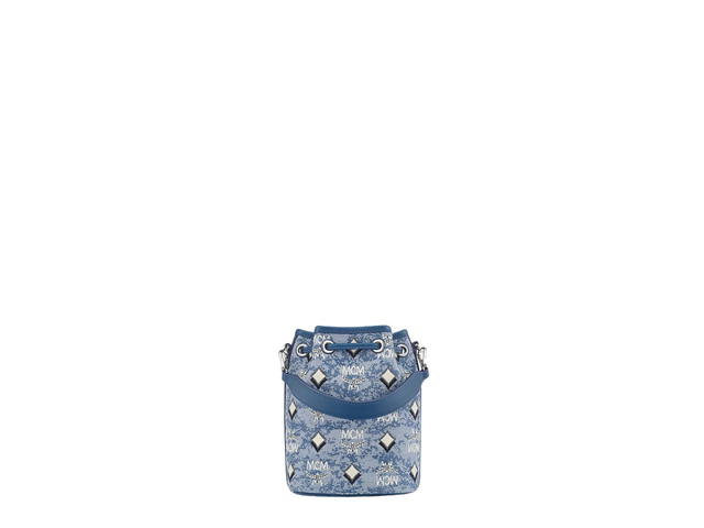 MCM MCM Mini Dessau Vintage Drawstring Bag Blue - view 4