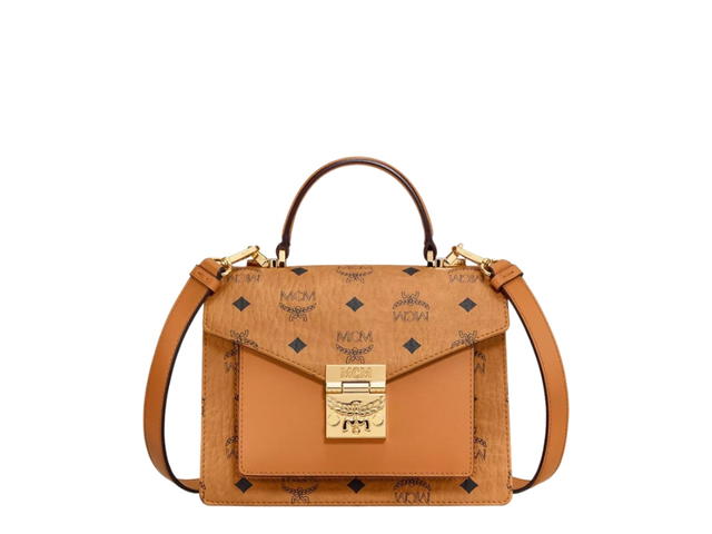 MCM MCM Tracy Satchel In Visetos Cognac - view 1