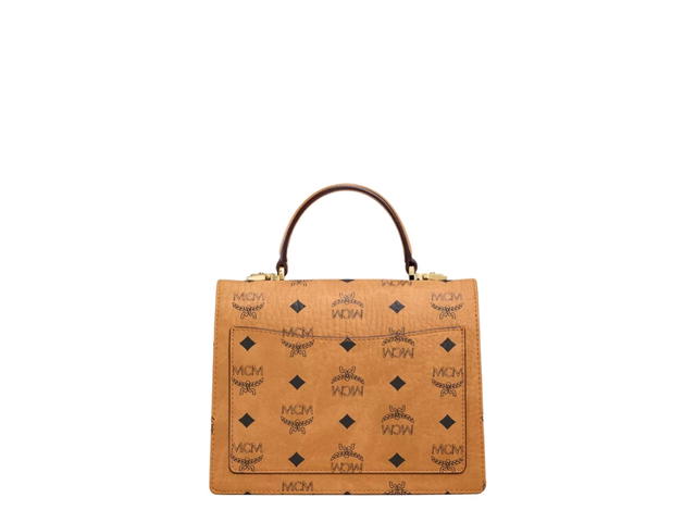 MCM MCM Tracy Satchel In Visetos Cognac - view 4