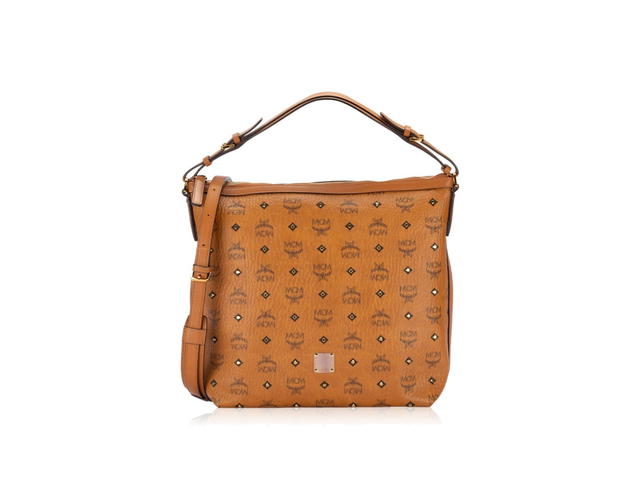 MCM MCM Visetos Aren Studded Hobo Cognac - view 1