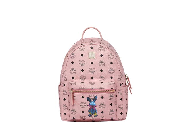 MCM MCM Stark Classic Rabbit Backpack Pink - view 1