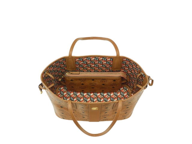 MCM MCM Reversible Liz Shopper in Visetos Cognac - view 3