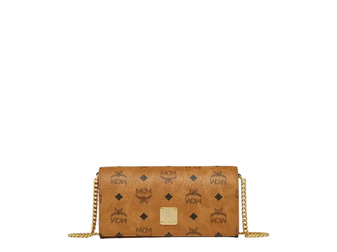 MCM MCM Aren Shoulder Bag In Visetos Cognac