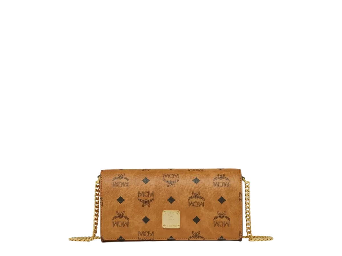 MCM MCM Aren Shoulder Bag In Visetos Cognac