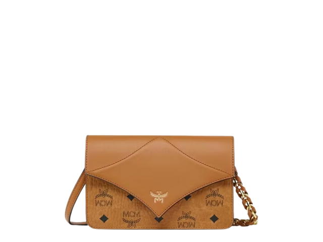 MCM MCM Diamond Mini Shoulder Bag In Visetos Leather Mix Cognac - view 1