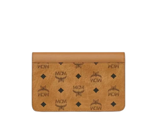 MCM MCM Diamond Mini Shoulder Bag In Visetos Leather Mix Cognac - view 4