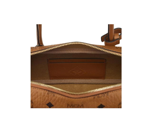 MCM MCM Aren Shoulder Bag In Visetos Small Brown - view 6