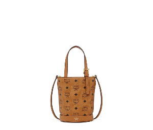 Buy Mcm Aren Bucket Tote Mini Visetos Cognac at Sasom – Authentic and Ready to Ship
