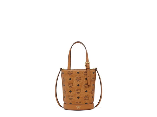 Mcm Mcm Aren Bucket Tote Mini Visetos Cognac - view 1