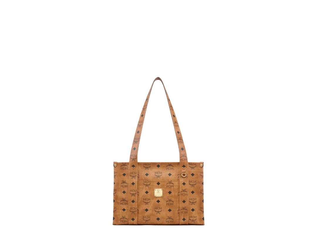 MCM MCM Aren School Bag Tote Small Cognac