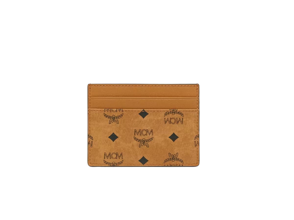 MCM MCM Aren Card Case in Visetos Cognac