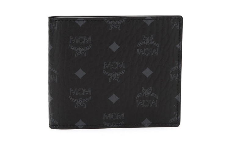 MCM MCM Leather Patchwork Wallet - Black