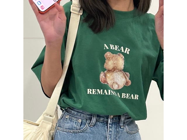 Myyoungs Myyoungs Bear Oversized T-Shirt Green - view 2