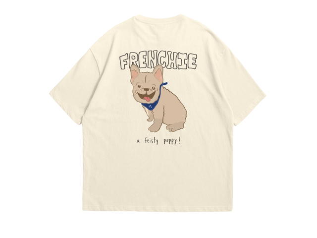 Myyoungs Myyoungs A feisty frenchie Oversized T-Shirt - view 2