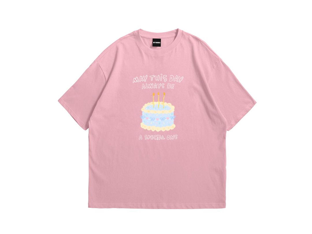 Myyoungs Myyoungs Cake Oversized T-Shirt Baby Pink