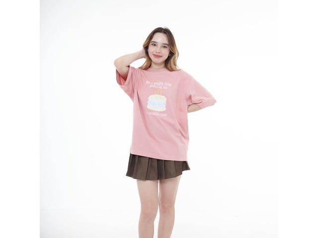 Myyoungs Myyoungs Cake Oversized T-Shirt Baby Pink - view 2