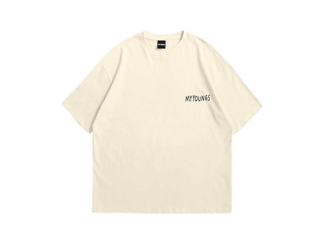 Myyoungs Myyoungs Grocery Oversized T-Shirt Cream