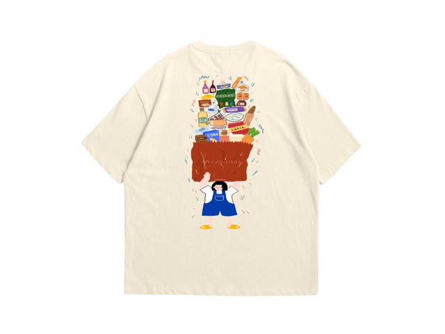 Myyoungs Myyoungs Grocery Oversized T-Shirt Cream - view 2