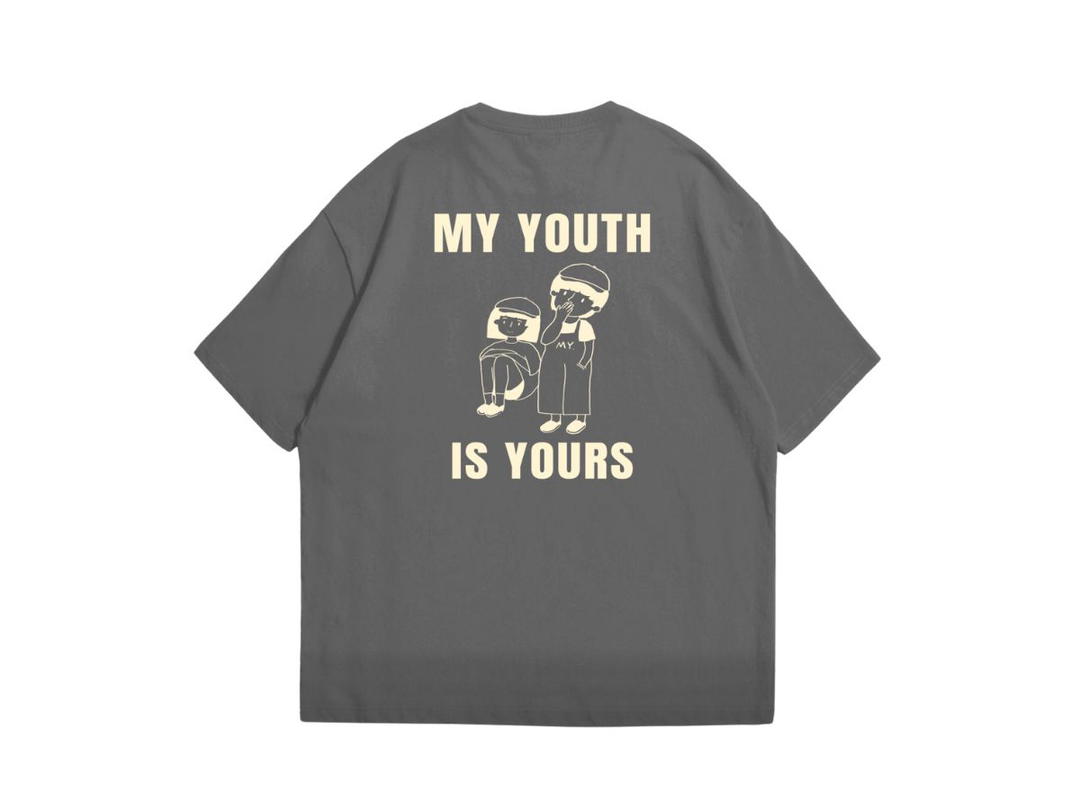 Myyoungs Myyoungs My Youth Is Yours Oversized T-Shirt Charcoal