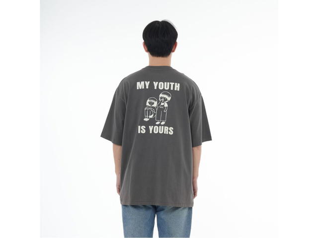 Myyoungs Myyoungs My Youth Is Yours Oversized T-Shirt Charcoal - view 4