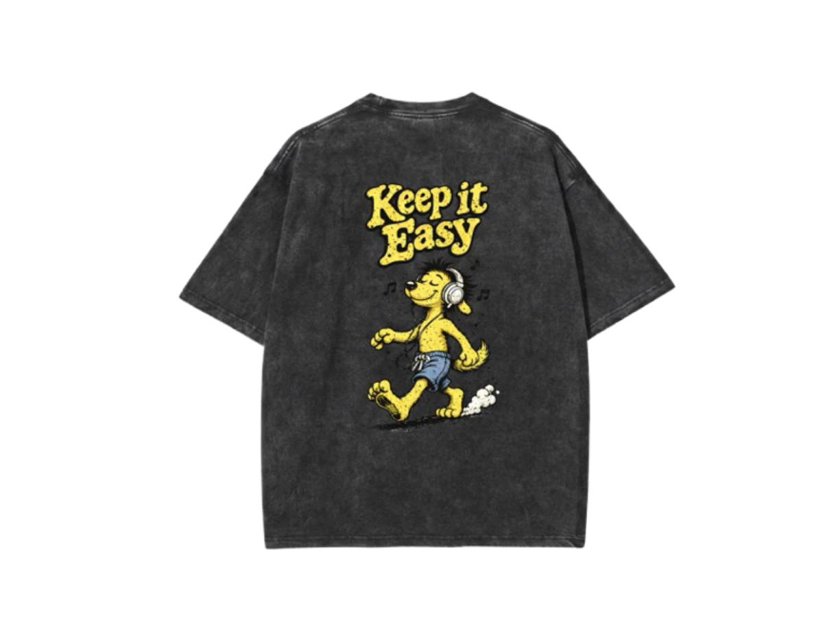 Myyoungs Myyoungs Keep It Easy Black Washed Oversized T-Shirt