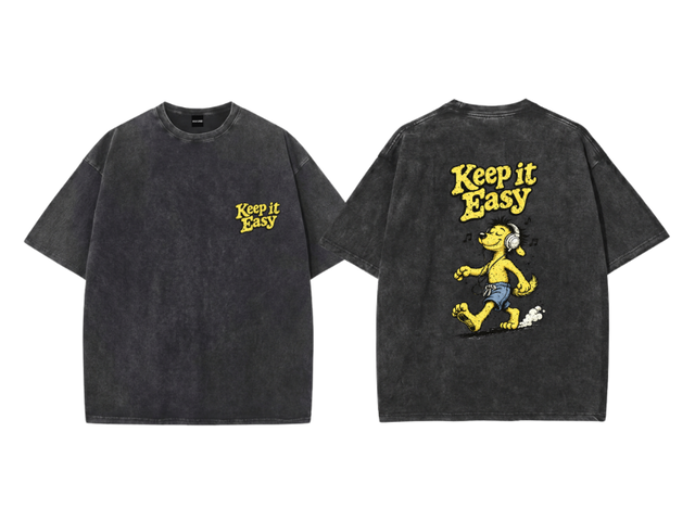 Myyoungs Myyoungs Keep It Easy Black Washed Oversized T-Shirt - view 2