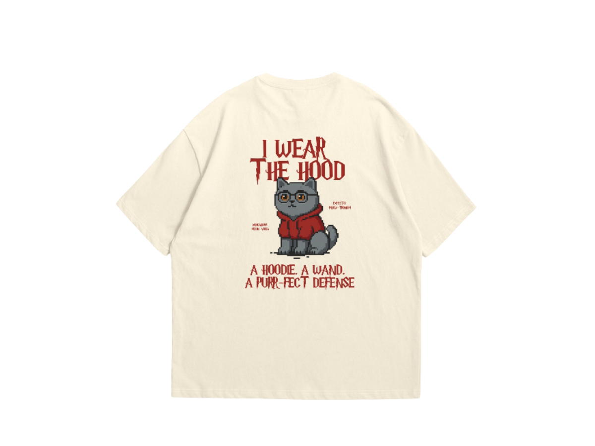 Myyoungs Myyoungs Wiz.Cat Oversized T-Shirt Cream