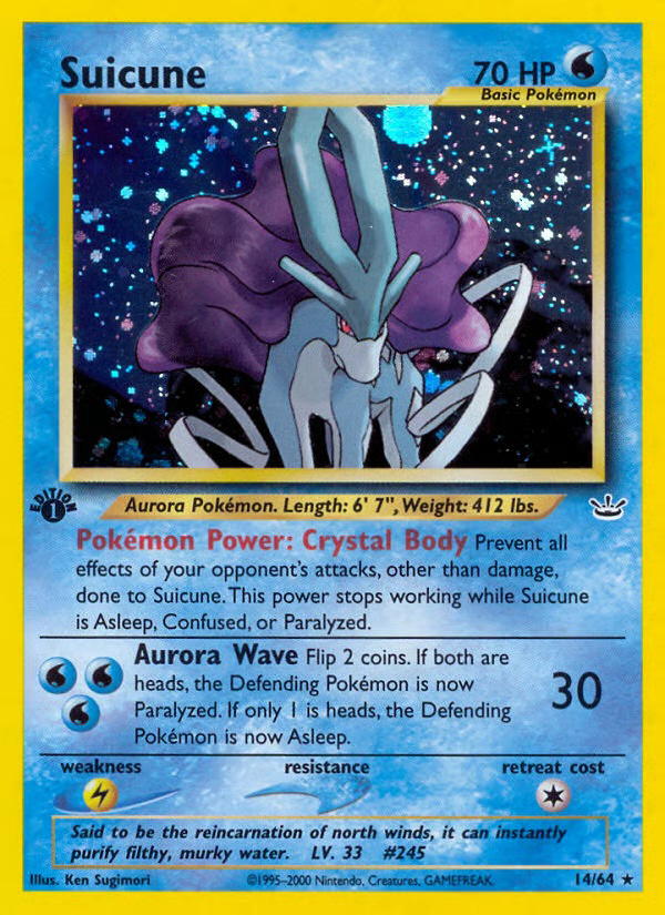 Pokemon Pokemon Suicune H [N3 14/64] Neo "Neo Revelation" [UnlimitedHolo] (EN)