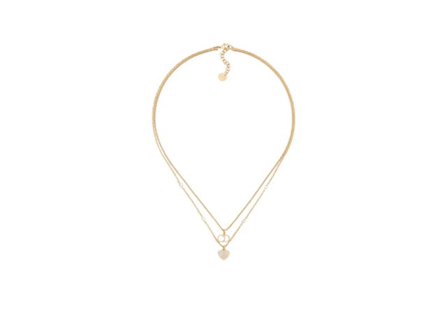 Dior Dior Clair D Lune Necklace In Gold-Finish Metal And Silver-Tone Crystals - view 2