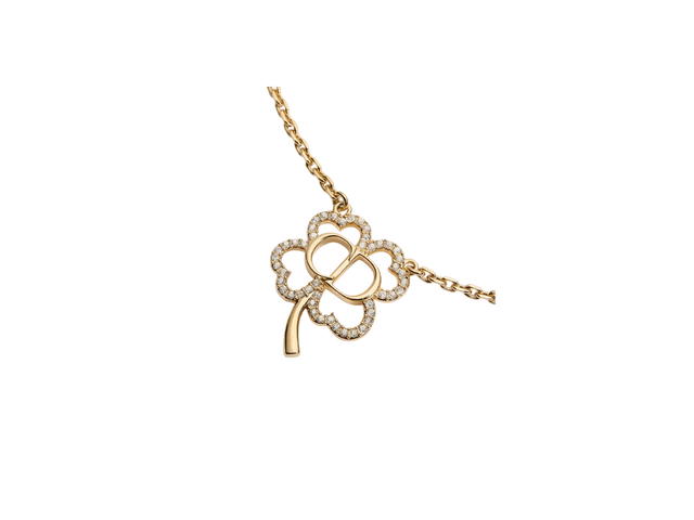 Dior Dior CD Shiny Clover Necklace Gold-Finish - view 2