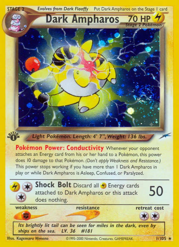 Pokemon Pokemon Dark Ampharos H [N4 1/105] Neo "Neo Destiny" [Holo] (EN)