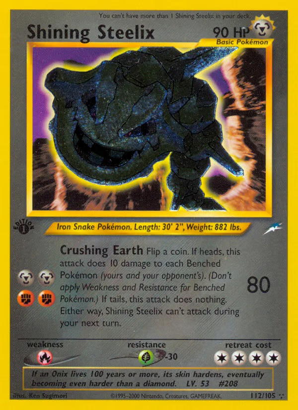 Pokemon Pokemon Shining Steelix SV [N4 112/105] Neo "Neo Destiny" [Holo] (EN)