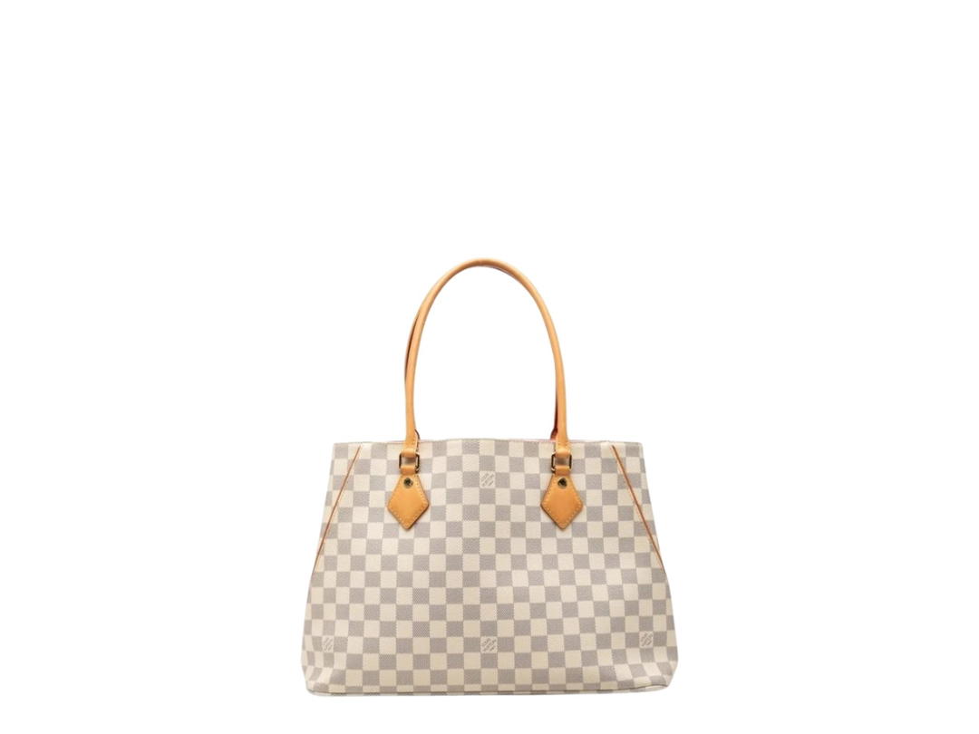 Louis Vuitton Louis Vuitton Calvi Tote Bag Damier Azur White Pink