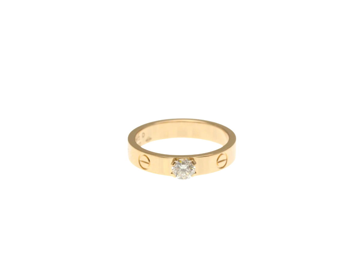Cartier Cartier Mini Love Ring Solitaire Diamond Pink Gold
