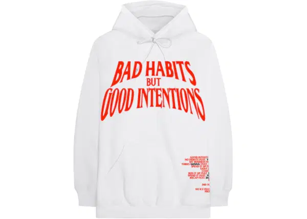 Buy Nav x Vlone Bad Habits Hoodie White at Sasom – Authentic and Ready to Ship
