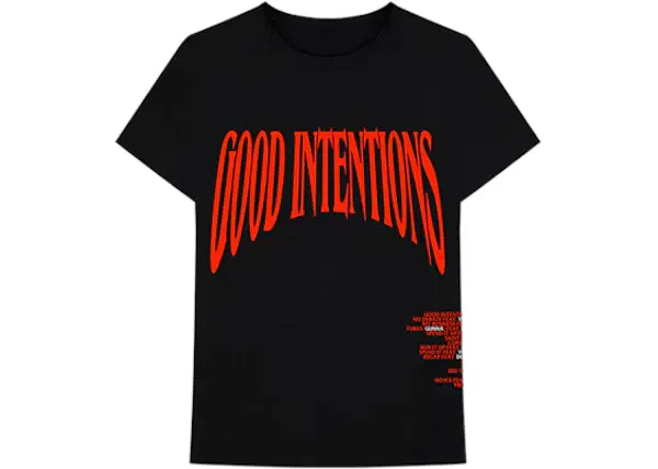 Buy Nav x Vlone Good Intentions Tee Black at Sasom – Authentic and Ready to Ship