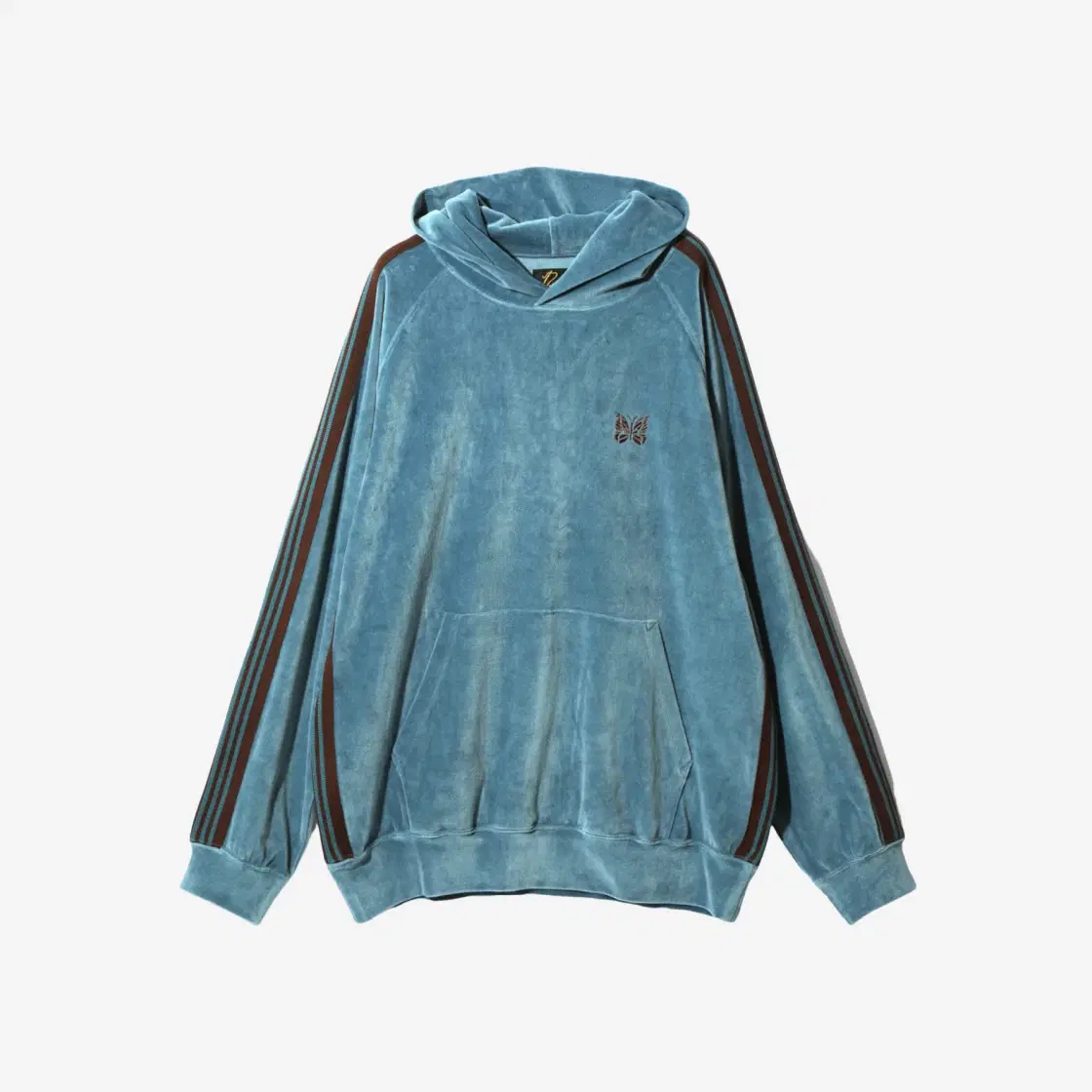 Needles Needles Track Hoodie Velour Blue