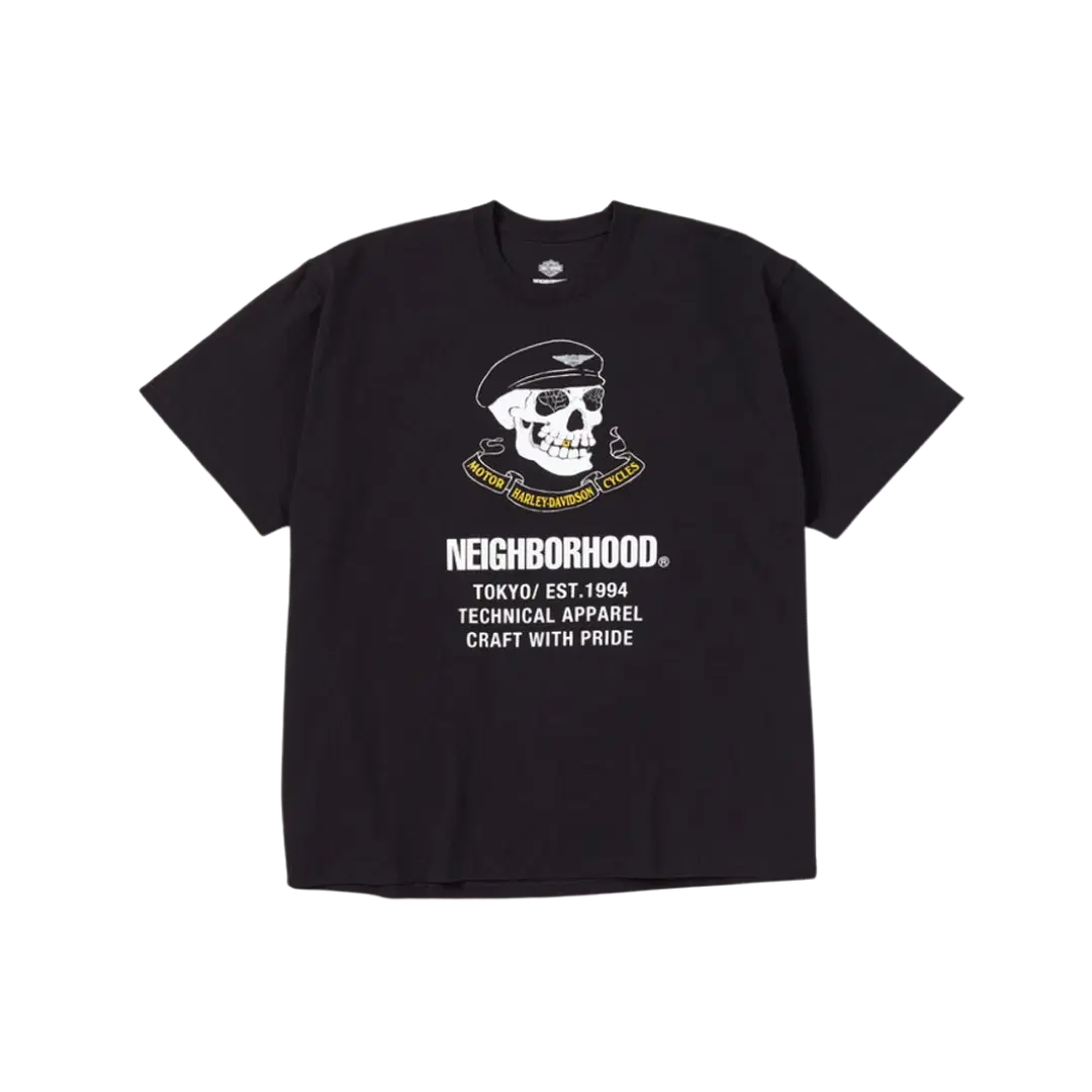 Neighborhood Neighborhood x Harley Davidson SS T-Shirt Black