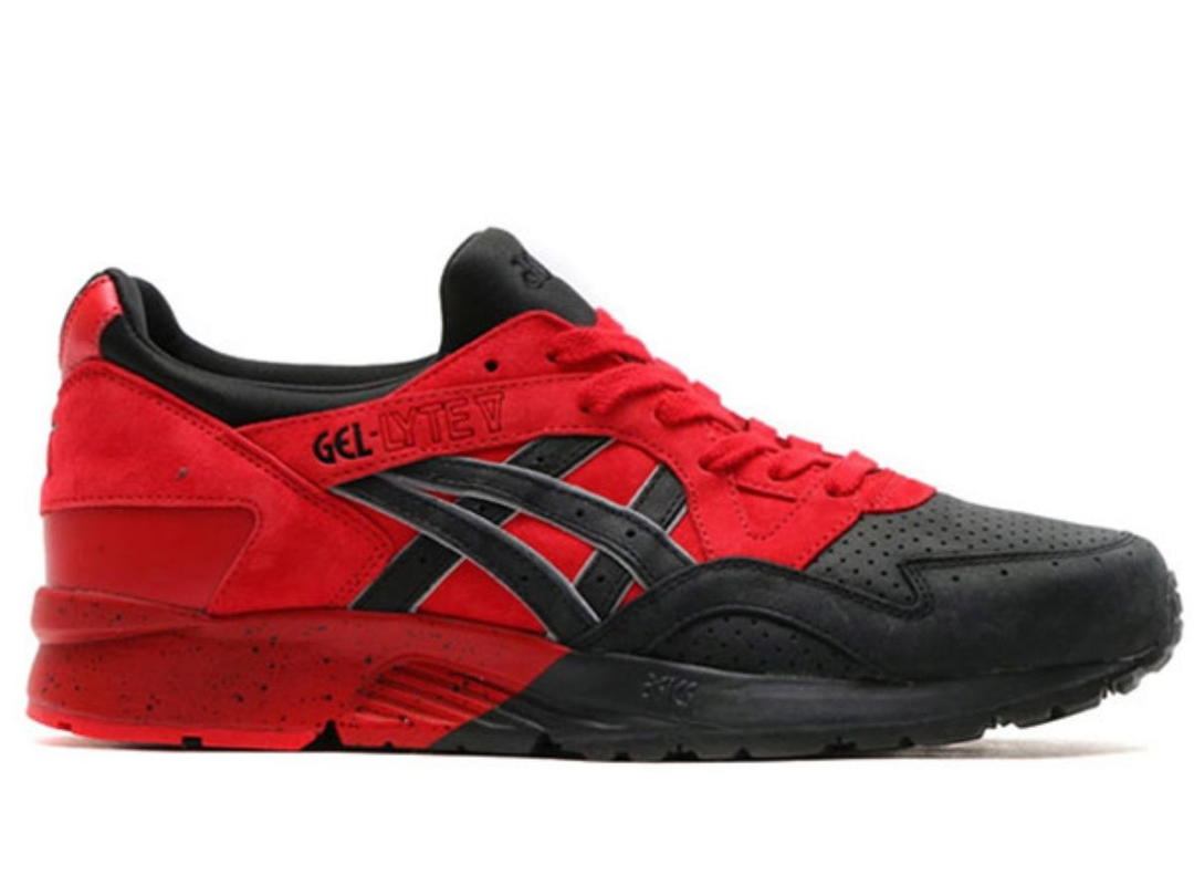 Asics New ASICS Tiger GEL LYTE V black red TQ6P4L 2590 Mens Casual Shoes Sneakers