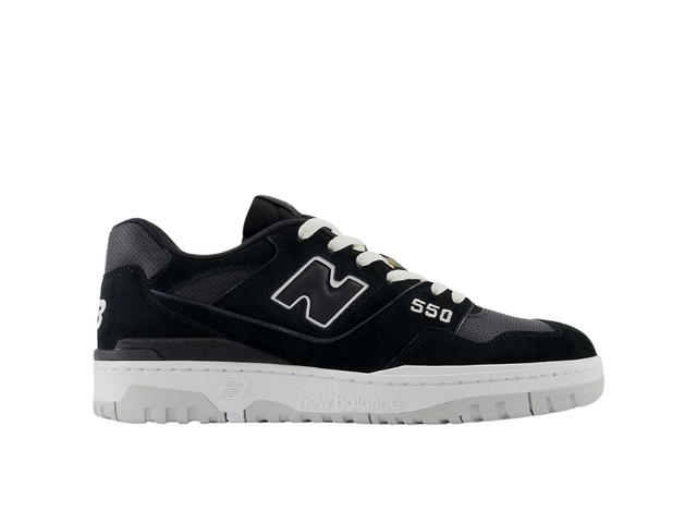 New Balance New Balance 550 Suede Perforated Leather Black White - view 1