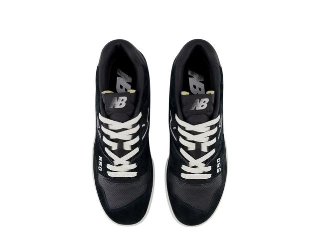 New Balance New Balance 550 Suede Perforated Leather Black White - view 4