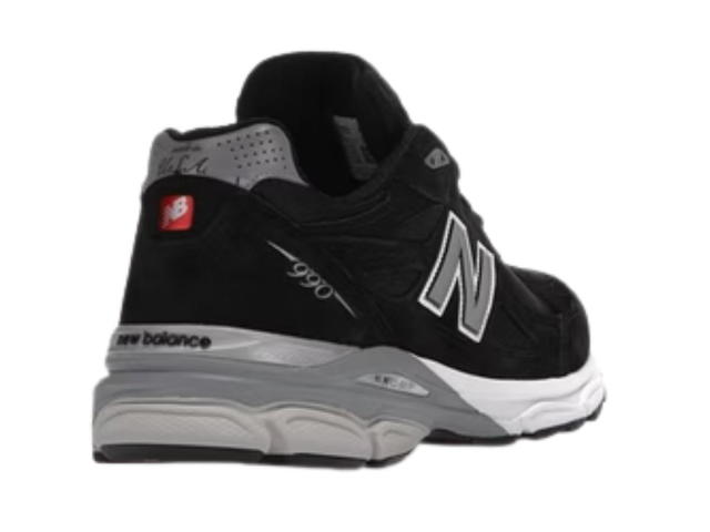 New Balance New Balance 990v3 MiUSA Black White - view 3