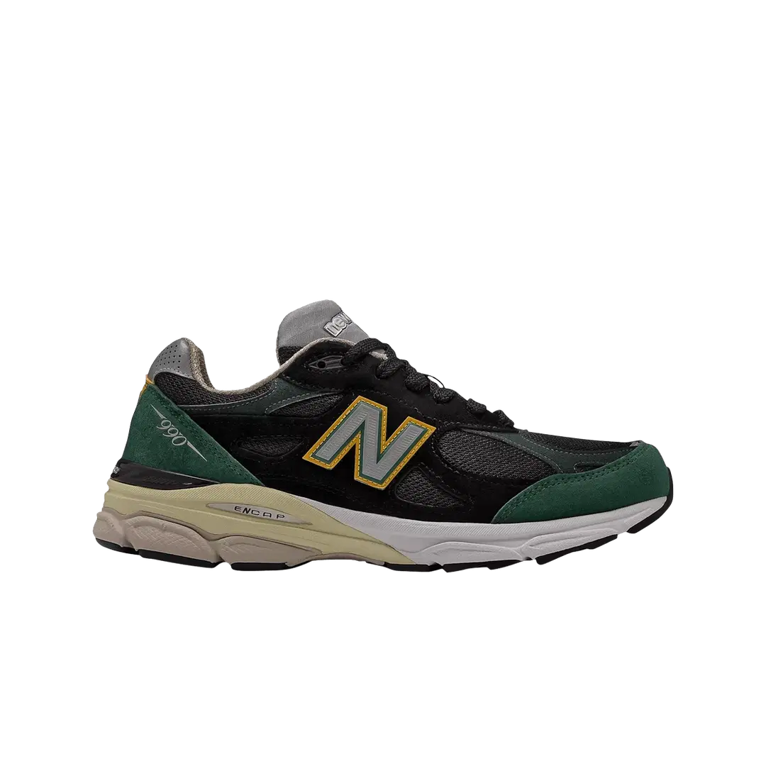 New Balance New Balance 990v3 MiUSA Black Green Yellow